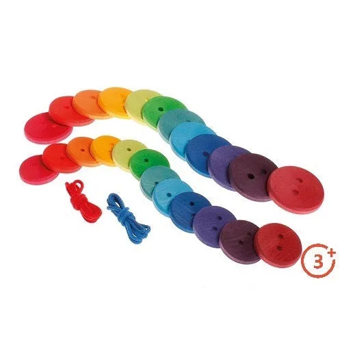 Grimm's Thread Game with Large Rainbow Buttons