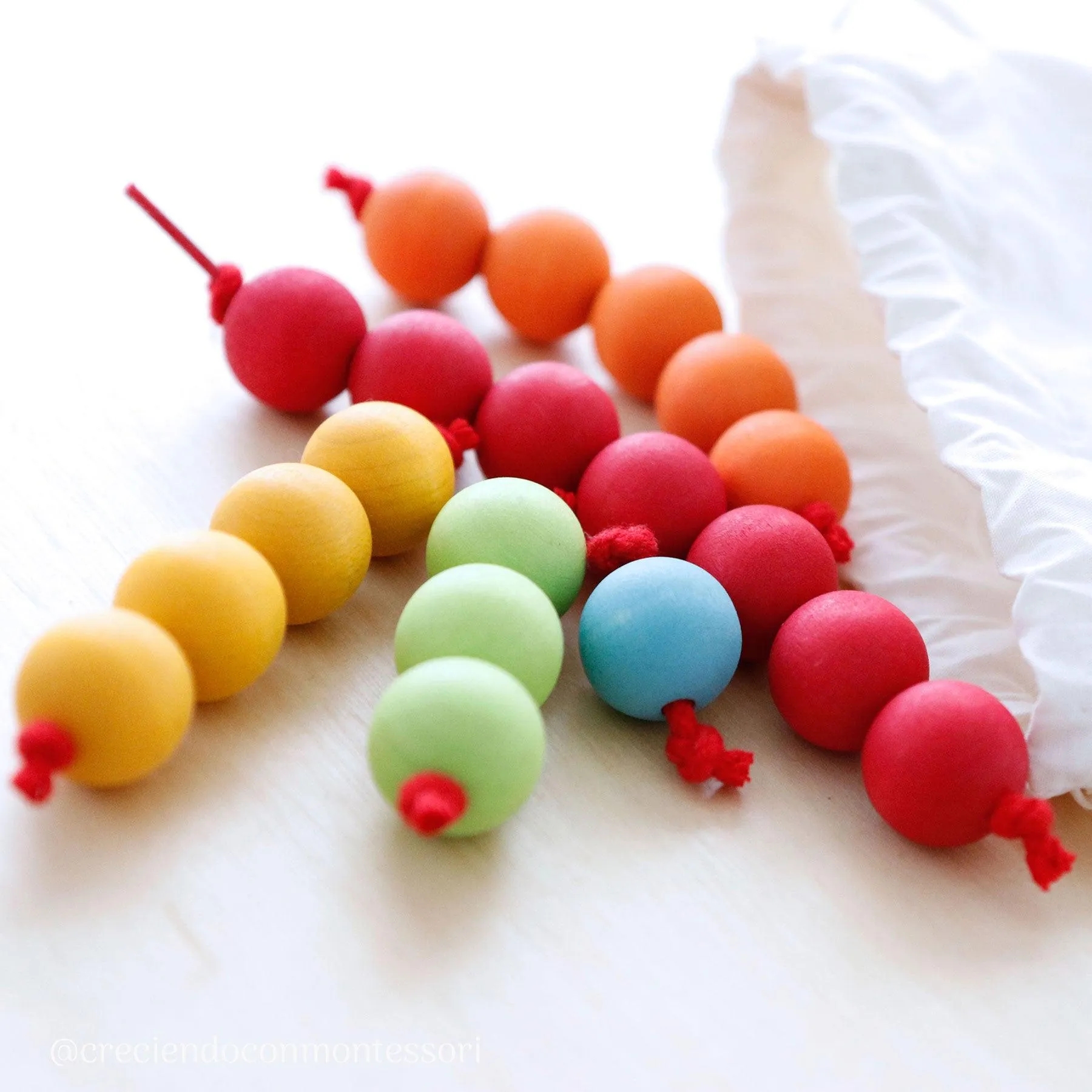 Grimm’s Threading Bead Colourful Stair Early Math Games for Kids 3yrs 