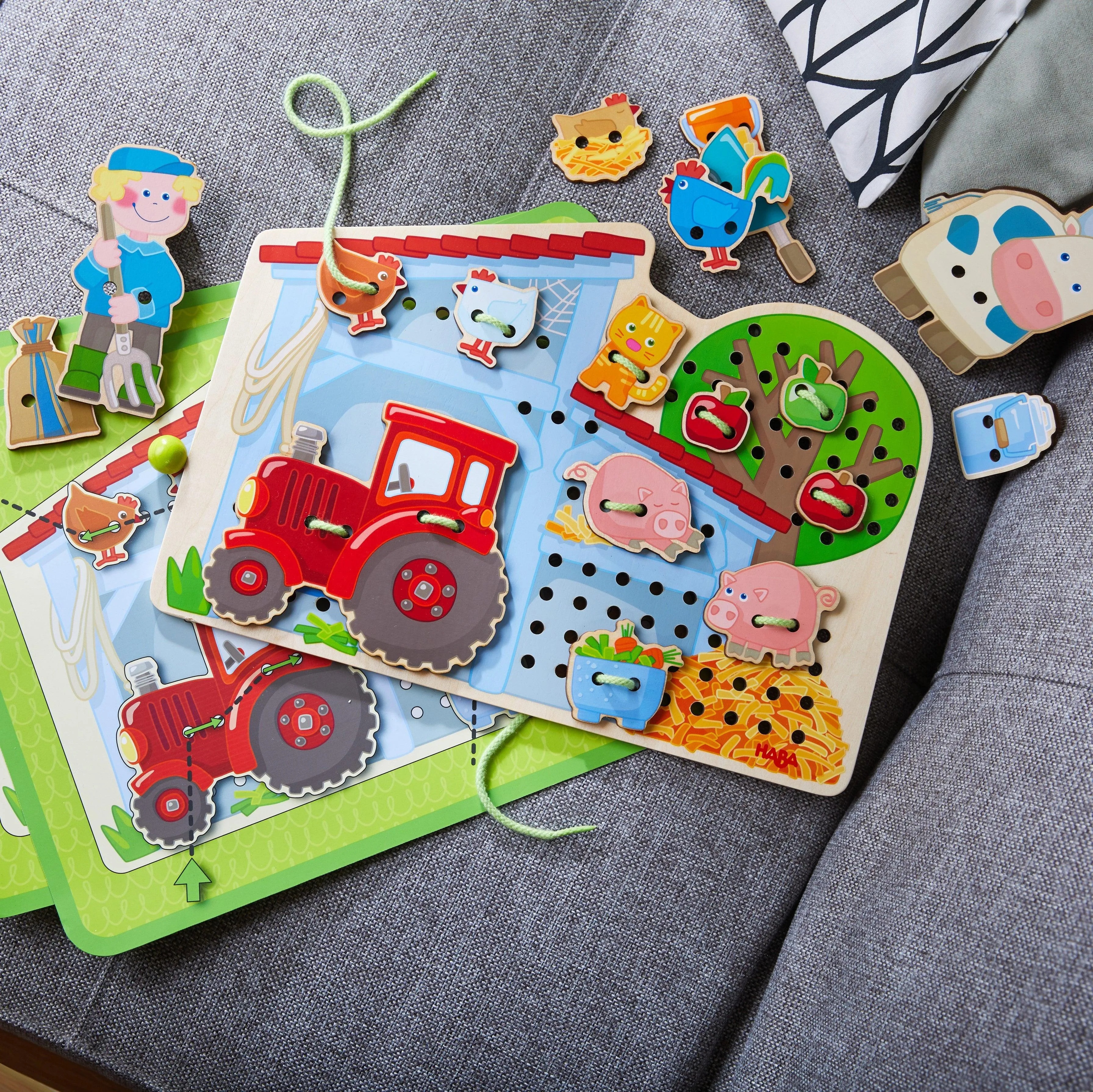 HABA Farm Threading Game