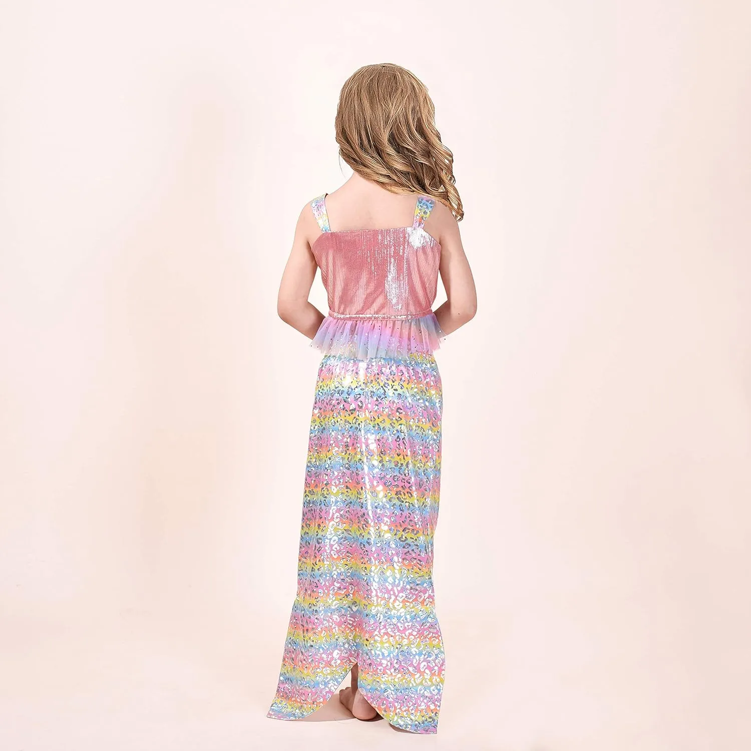 Halloween Party Dress Sunny Fashion Girls Dress Mermaid cooperative rigid Ocean Princess Costume 