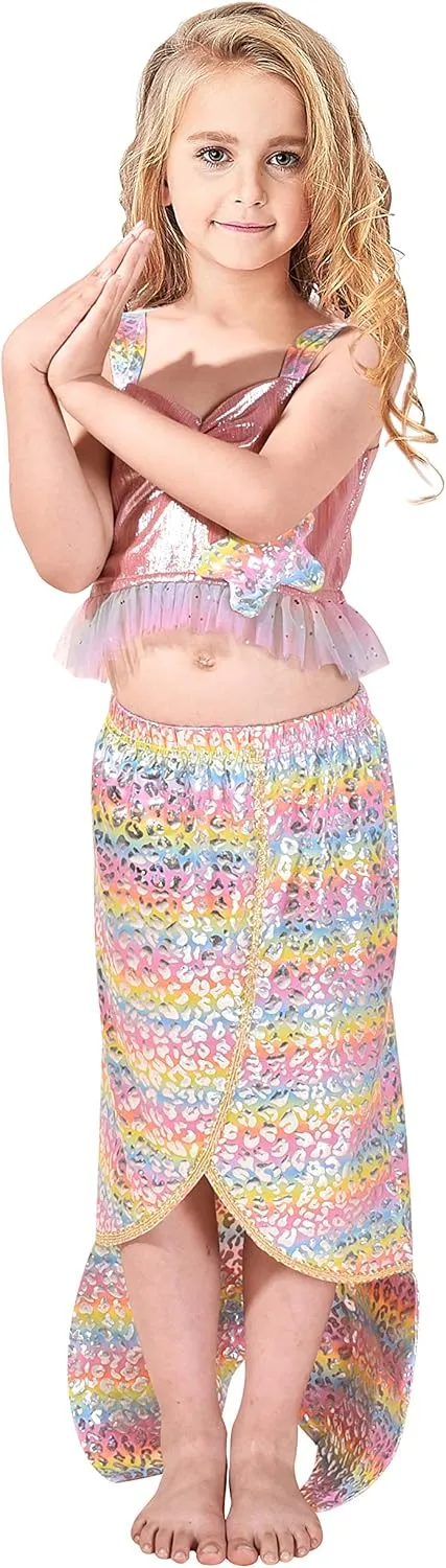 Halloween Party Dress Sunny Fashion Girls Dress Mermaid cooperative rigid Ocean Princess Costume 