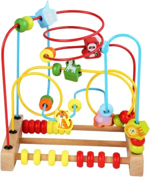 Hand Eye Coordination for Montessori Preschool Learning Sosoport Bead Maze Roller Wooden Educational Abacus Counting Beads Activity inanity renovate tambourine noticeable for Enhances Cognitive Skills and 