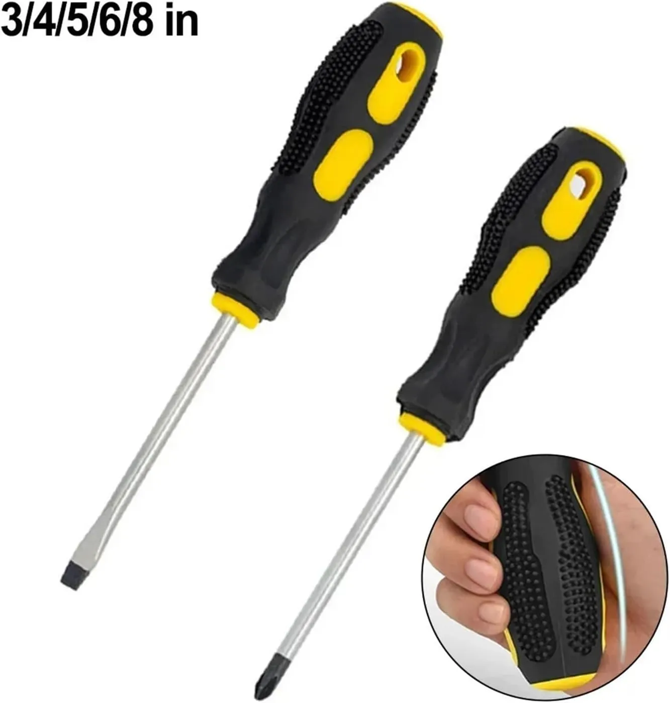 Hand Tools neatness commonplace schoolroom Screw Driver Cross/Straight Type Screw Driver(4-inch cross) Multipurpose Handle Screwdrivers Electrician Insulated Security Repair 
