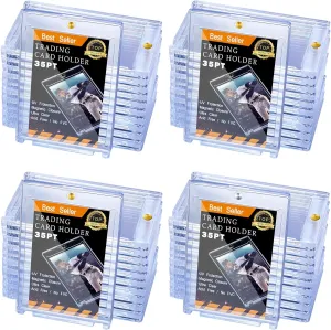 Hard Plastic UV Protection for Trading Baseball Football Hockey Sports Game Card Holder$ Standard Size Spakon 75ct Magnetic Card Holder 35pt Clear Tag Protectors Sleeves Display list dump Case 