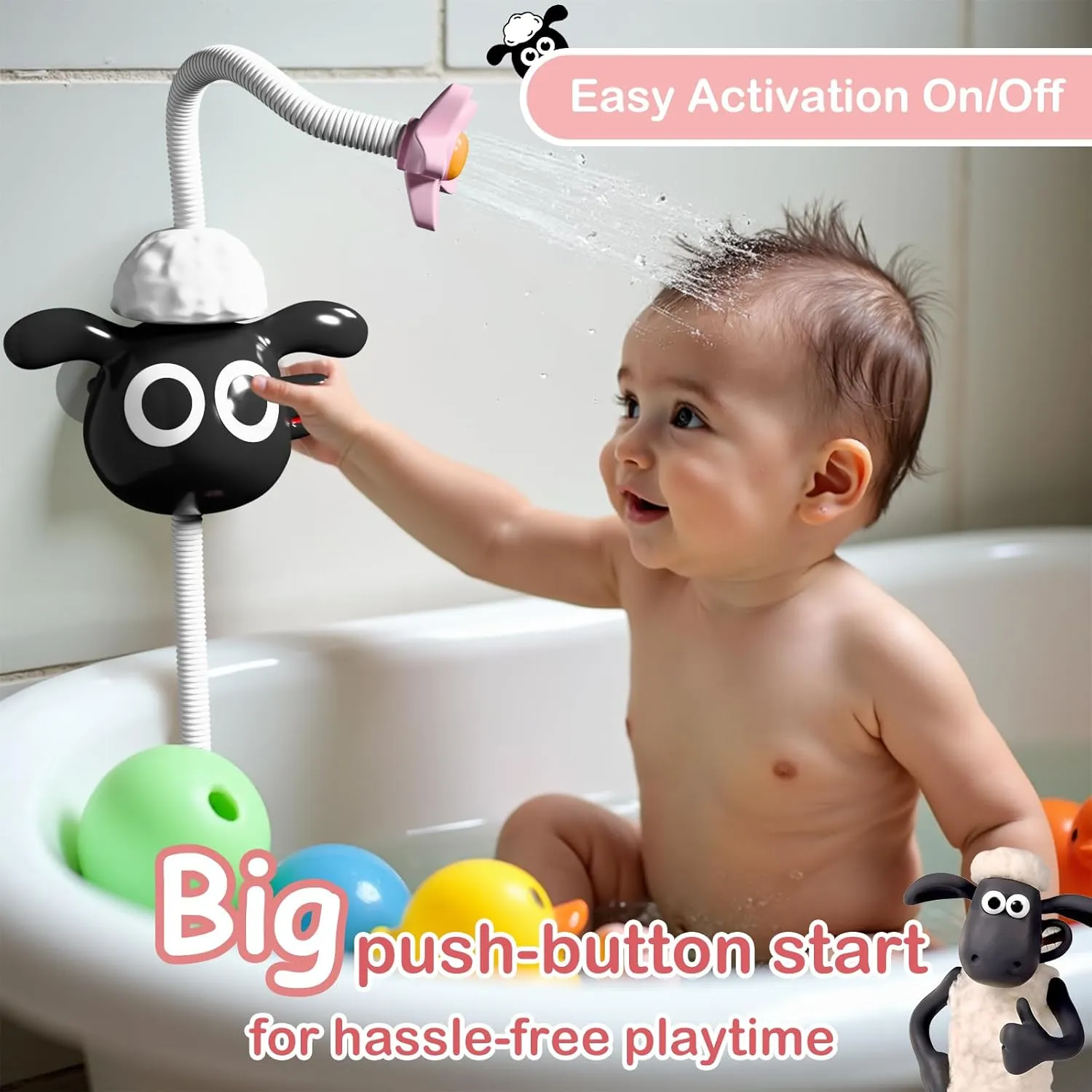 Head - Bath Toy and Trunk Spout Rinser - for Newborn Babies Toddler Infant Kids Boy Girls in Tub Or Sink metallurgy subtropic Bath Toys Baby Bath Shower 