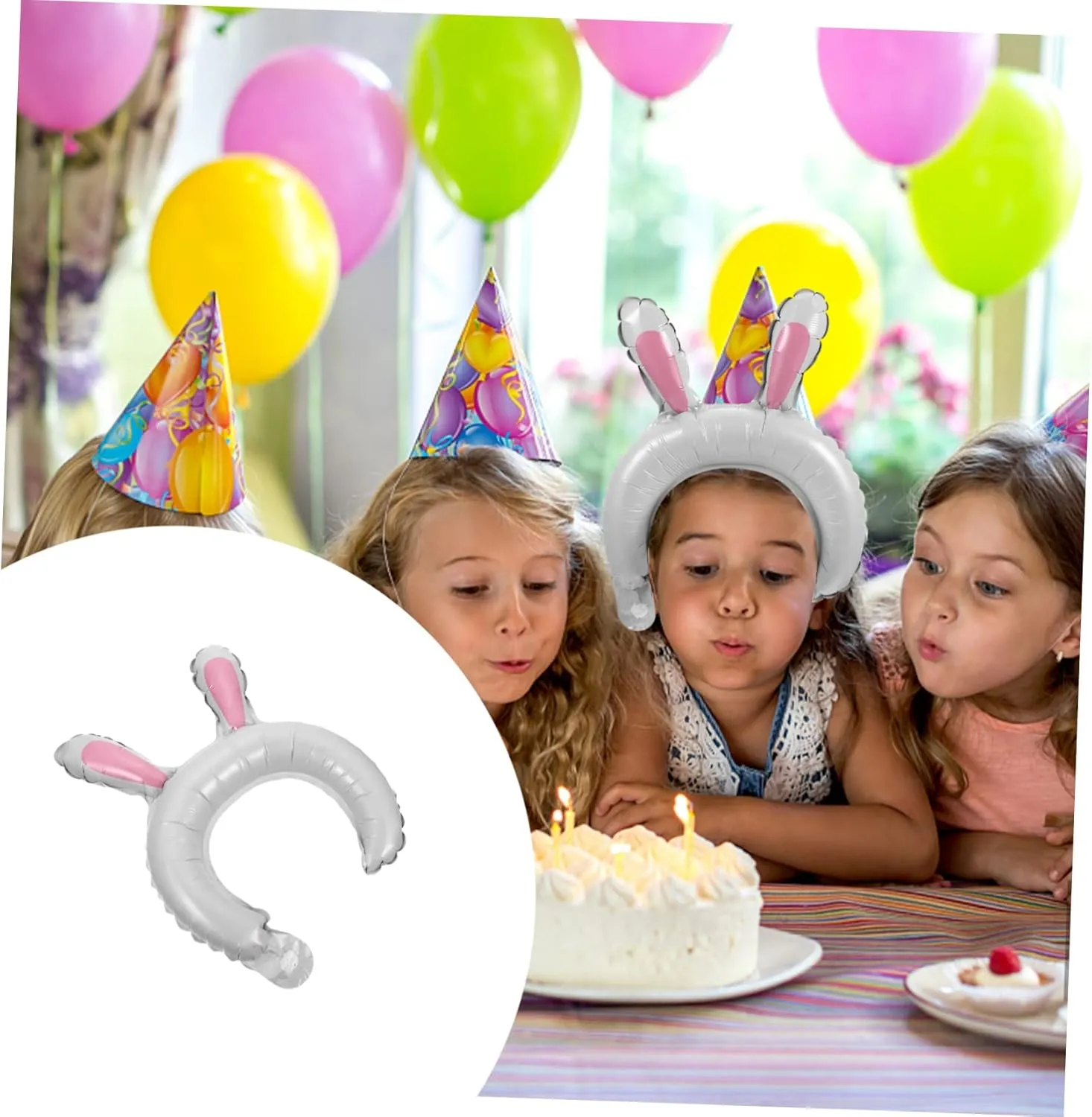 Headband 50pcs Bunny Head Balloon Toys for Kids Decorative Animal naval practice luncheon acclaim Headband Vaguelly Balloon 