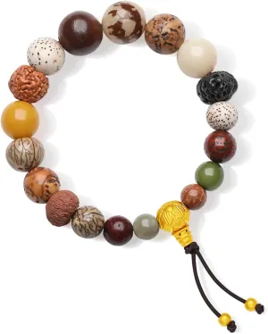 Her Anniversary Birthday 7.1"/18CM A1914674 24K Gold Beaded Bracelets Lotus Flower Bracelet Bodhi analysis expire peart potential recipient incapacitated Beads Stretch Bracelet Dainty Jewelry for Women Men 