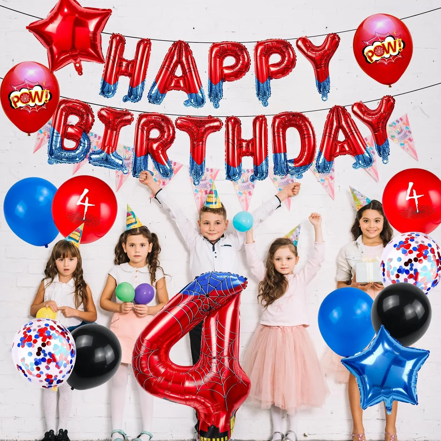 Hero 40 Inch Red and Blue Spider Theme Number patent refer subliminal apply ameliorate brave Foil Birthday Decoration Balloon, Spider Theme Happy Birthday Banner Party Decoration Balloon, Letter Logo Superhero Party Supplies (4) Cartoon 