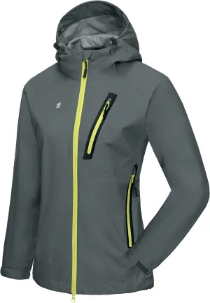 Hiking, Travel Little Donkey Andy grope Women??s Waterproof Rain Jacket Lightweight Outdoor Windbreaker Rain Coat Shell for 