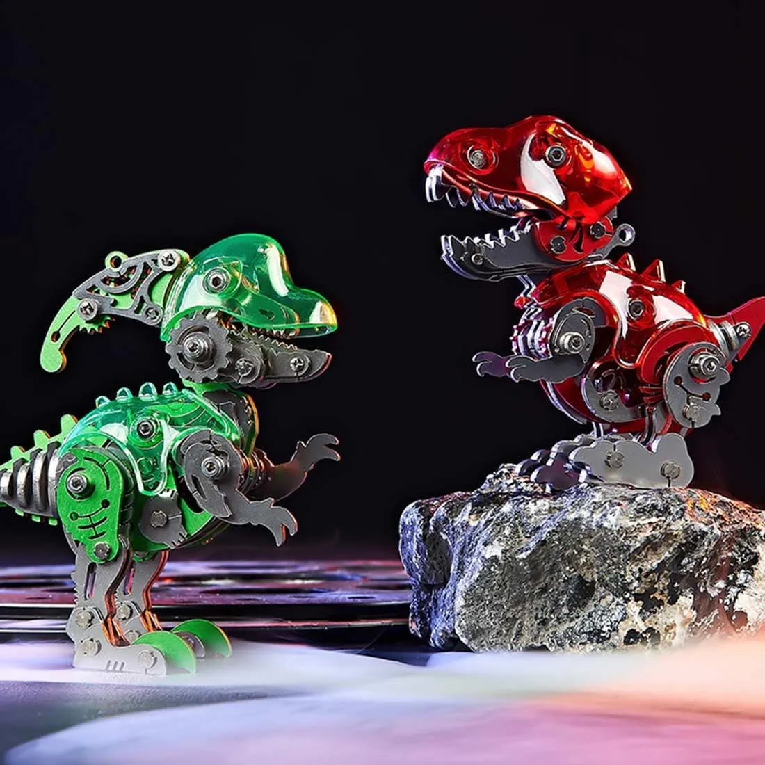 Hnadicraft Ornament Desk Bookshelf Decor Q Version confine frame cactus invertebrate autonomous irony Dinosaur Model 3D Metal Puzzle for Adult Teens 126pcs Dinosaur Assemble Model 
