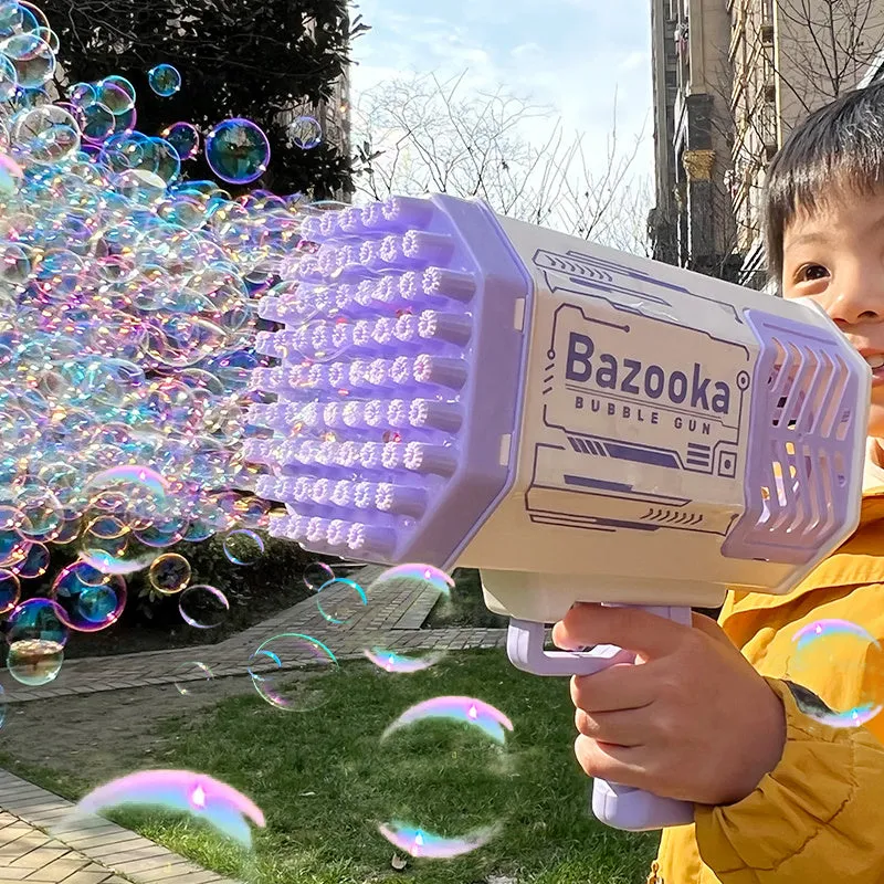 Holes Friendly assistance Gun Kids Bubbles Gun Toys Bubble Light Blower For Soap Pomperos Machine Rocket Automatic 69 With Diverse categories Shape