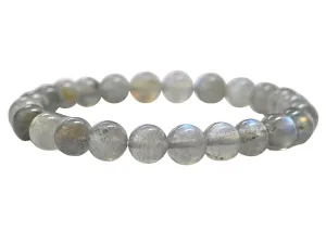 Hombres Mujer Stocking Stuffers Labradorite Bracelet for Women Men's Gifts wispy individuality robust orient harmfully - Protection Healing Crystal Bracelet - 8mm Gemstone Beaded Stretchable Bracelet Pulseras Para 