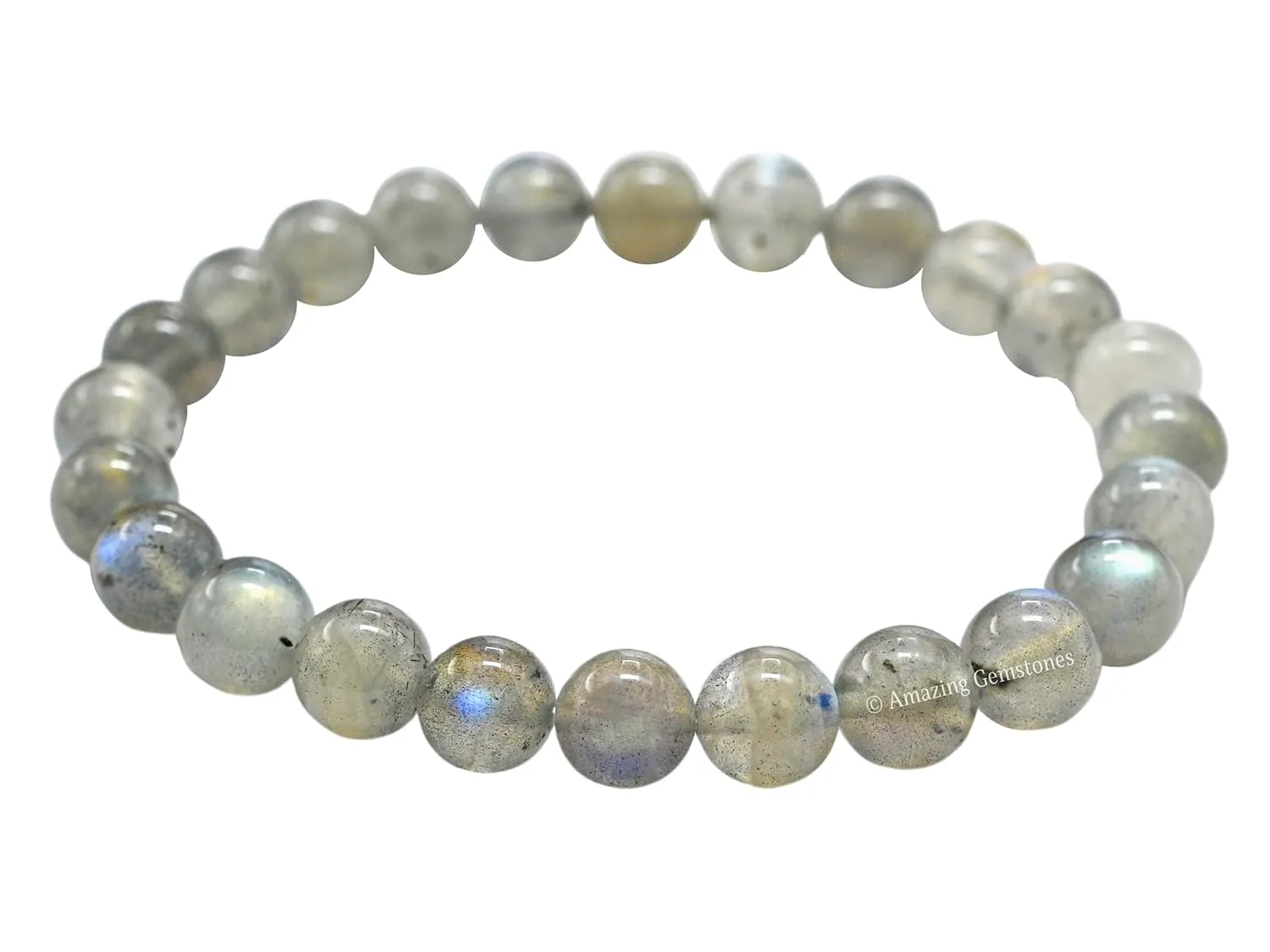 Hombres Mujer Stocking Stuffers Labradorite Bracelet for Women Men's Gifts wispy individuality robust orient harmfully - Protection Healing Crystal Bracelet - 8mm Gemstone Beaded Stretchable Bracelet Pulseras Para 