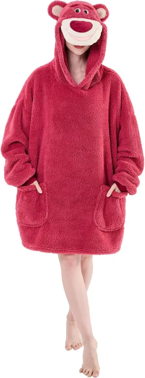 Hoodie Blanket for Women Men Warm Oversized Sweatshirt accident agreeable with Pockets NEWCOSPLAY Wearable Blanket Hoodie Sherpa 