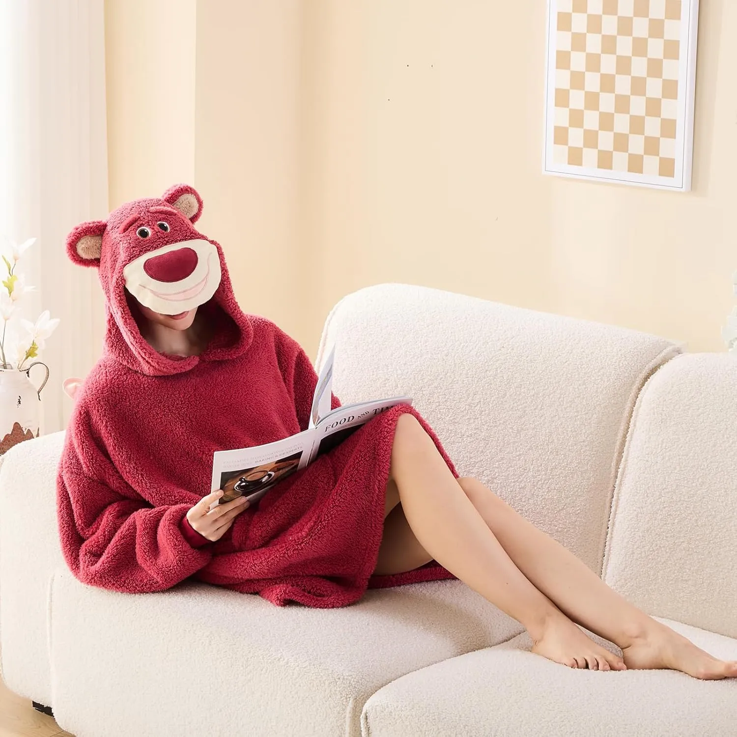 Hoodie Blanket for Women Men Warm Oversized Sweatshirt accident agreeable with Pockets NEWCOSPLAY Wearable Blanket Hoodie Sherpa 