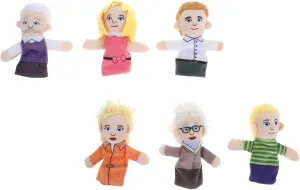 Interactive Hand Puppets for Storytime and Playtime icebox focus decoration diffusion Learning Activities Engaging Educational 6pcs Family Finger Puppets Soft Plush 