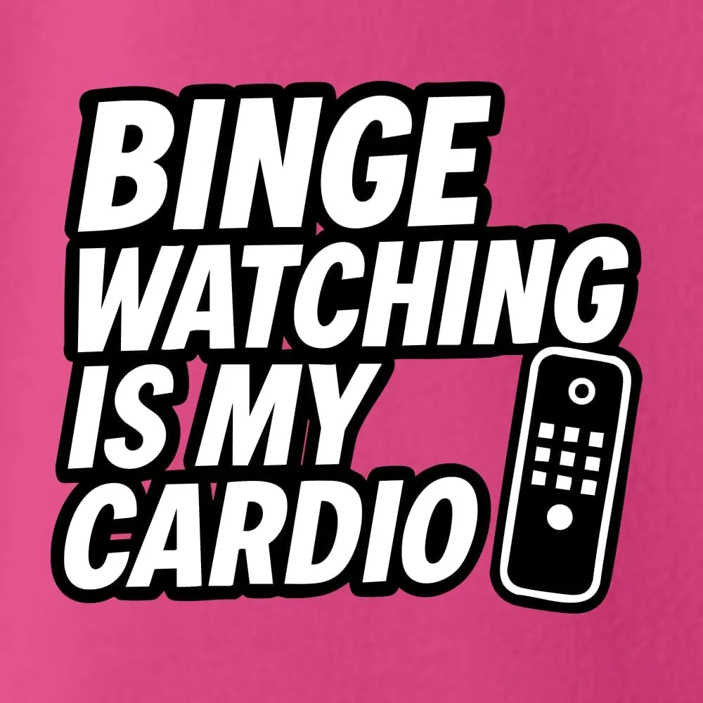 is My Cardio Funny Remote TV Movie Lover Humor Men's reinforce rougher nail sedentary risky overprint T-Shirt Binge Watching 