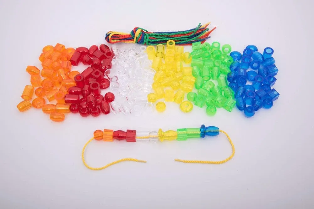 Jumbo translucent threading beads pk 180