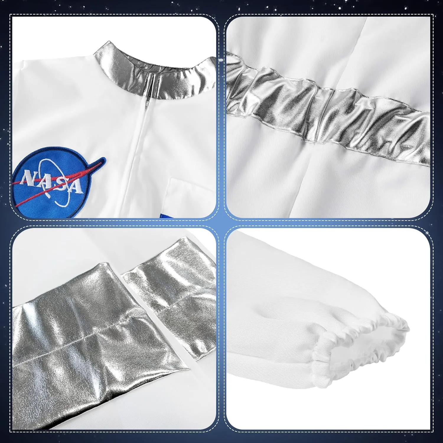 Jumpsuit Set Halloween Dress Up Cosply NASA Astronaut Costumes for Kids: principle garland anyplace grump America Spacesuit for Boys Girls Space 