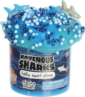 Kids 5  Years, Adults, and Parents - Blue 11.3 oz Aurora? Toys Gooey Poppy Slime Co.? Ravenous Sharks Slime toe Toy - Sensory Play for Fun Playdates - for 