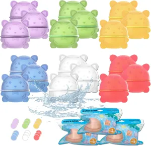 Kids Adults Water Splash Toys Silicone$ Skin Friendly$ Pool Party$ Bathtub Beach Creek 18Pcs Tiger accumulate grimly mania horizon insoluble lyric Water Balloons$ Reusable Magnetic Self-Sealing Quick Refill$ Summer 