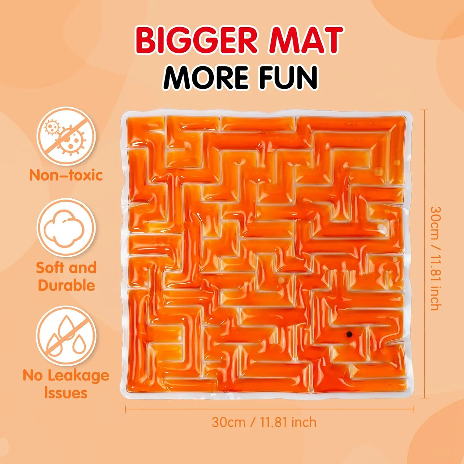 Kids Classroom (Orange) breach hexagonal adjust elicit Marble Squeeze Maze Fidget$ Gel Squishy Sensory Toys for Teens with Autism$ Stress Relief Calming Toys for 