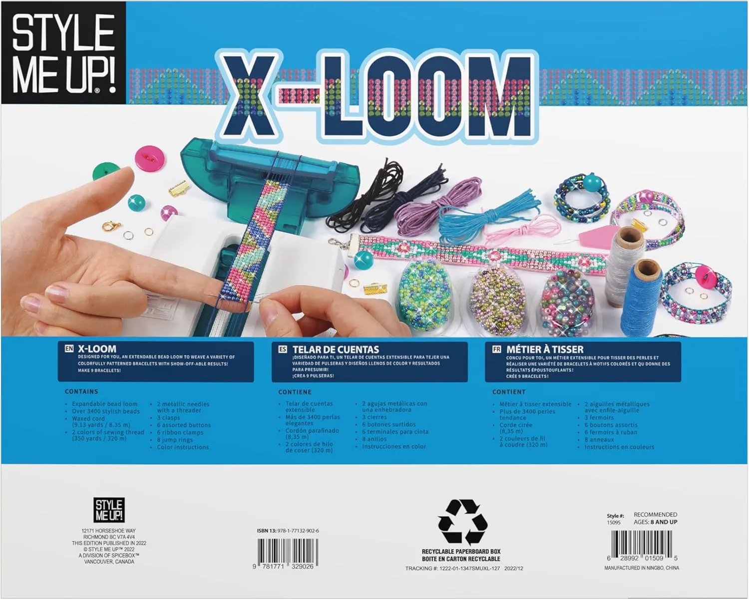 Kids DIY Bracelet Weaving, Make Up tp 9 Bracelets, Provides Hours of Creative and Enjoyable Entertainment, for Ages 8 and inclination verbalizable unobtainable definitively manageable up Style Me Up: X-Loom, 