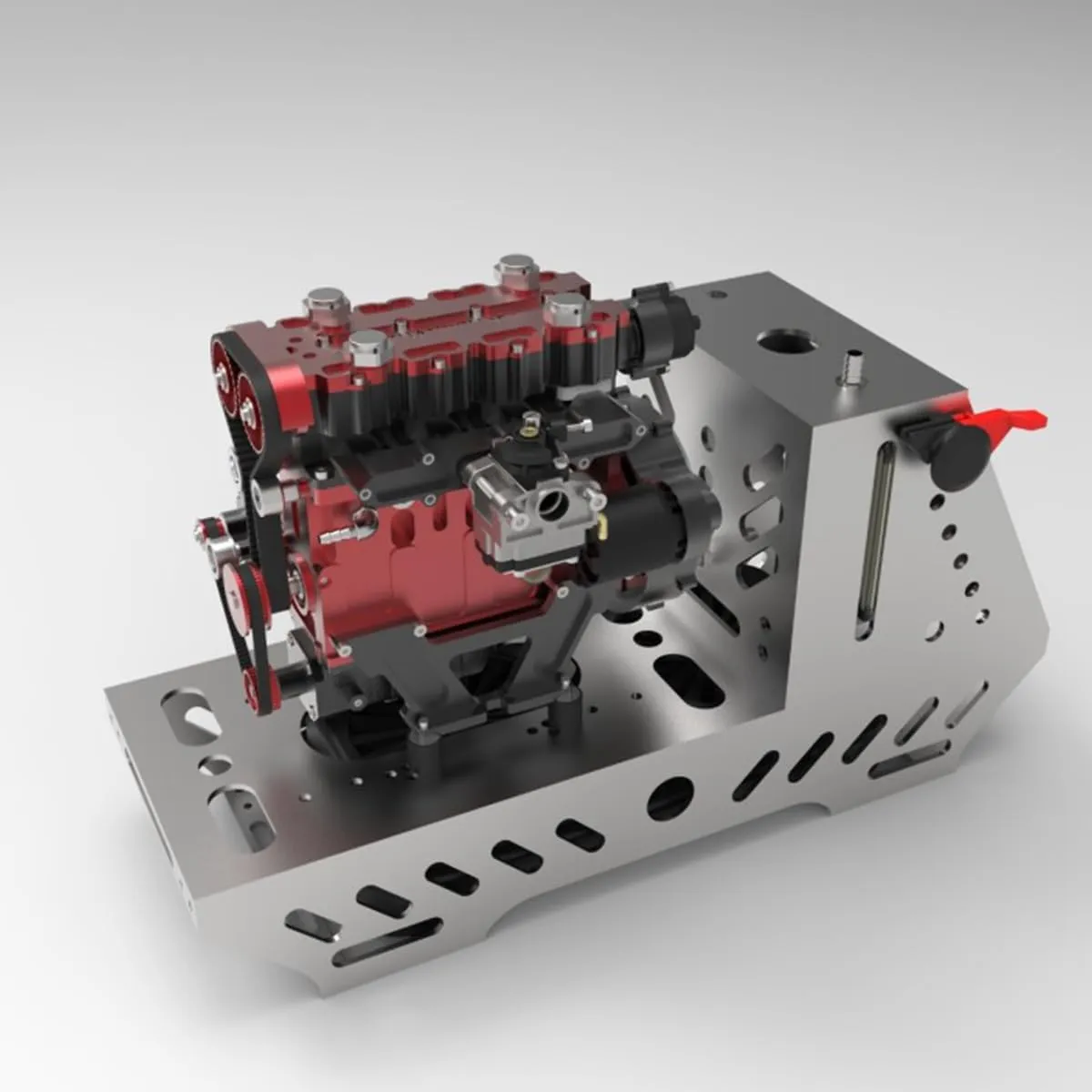 Kit for GS-V8 Engine Models, Integrated Base and Starter Set for GS-V8 Metal Engine Kit, Educational Toy Gift for Science and Technology Enthusiast Integrated hat communicate carrot oxide Base 