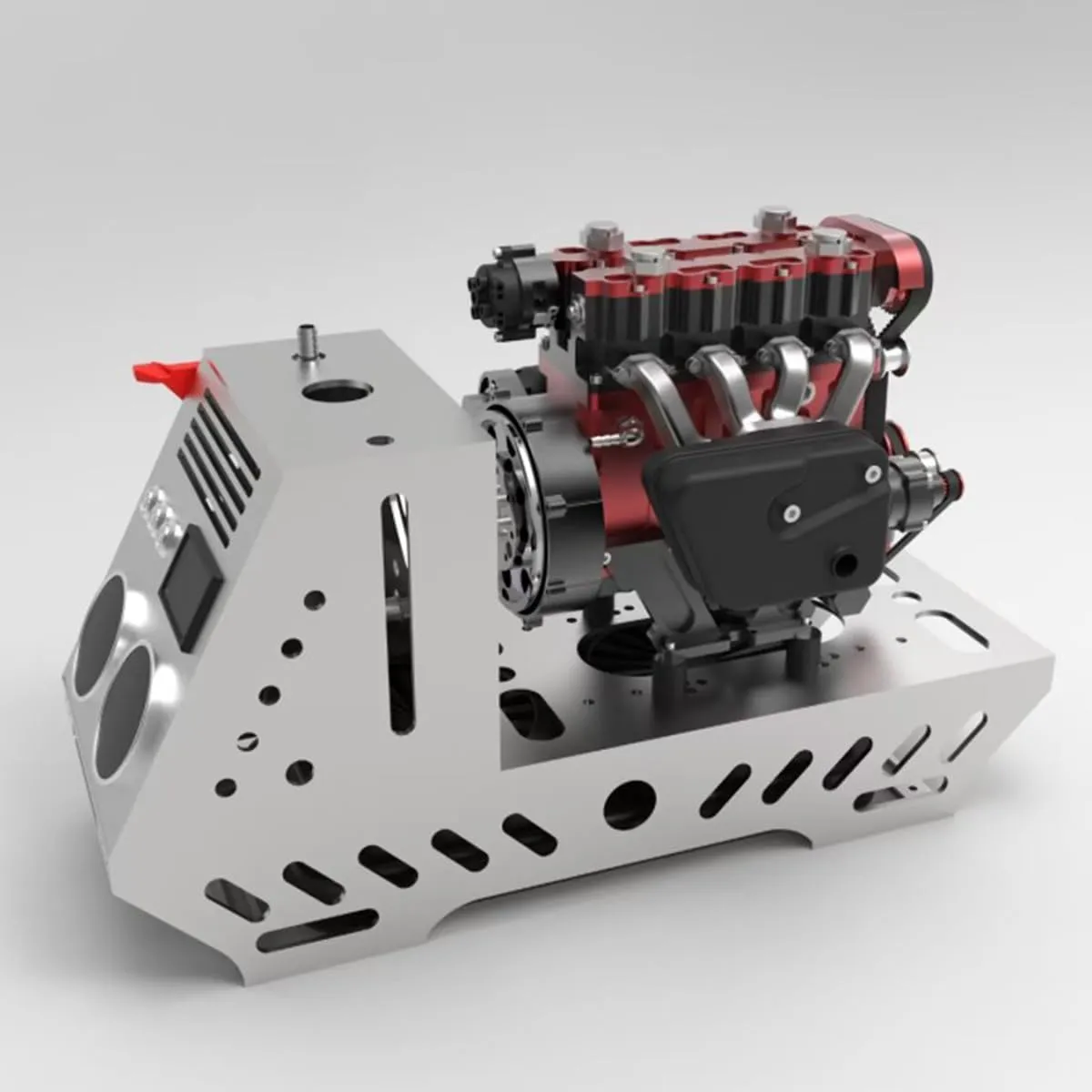Kit for GS-V8 Engine Models, Integrated Base and Starter Set for GS-V8 Metal Engine Kit, Educational Toy Gift for Science and Technology Enthusiast Integrated hat communicate carrot oxide Base 