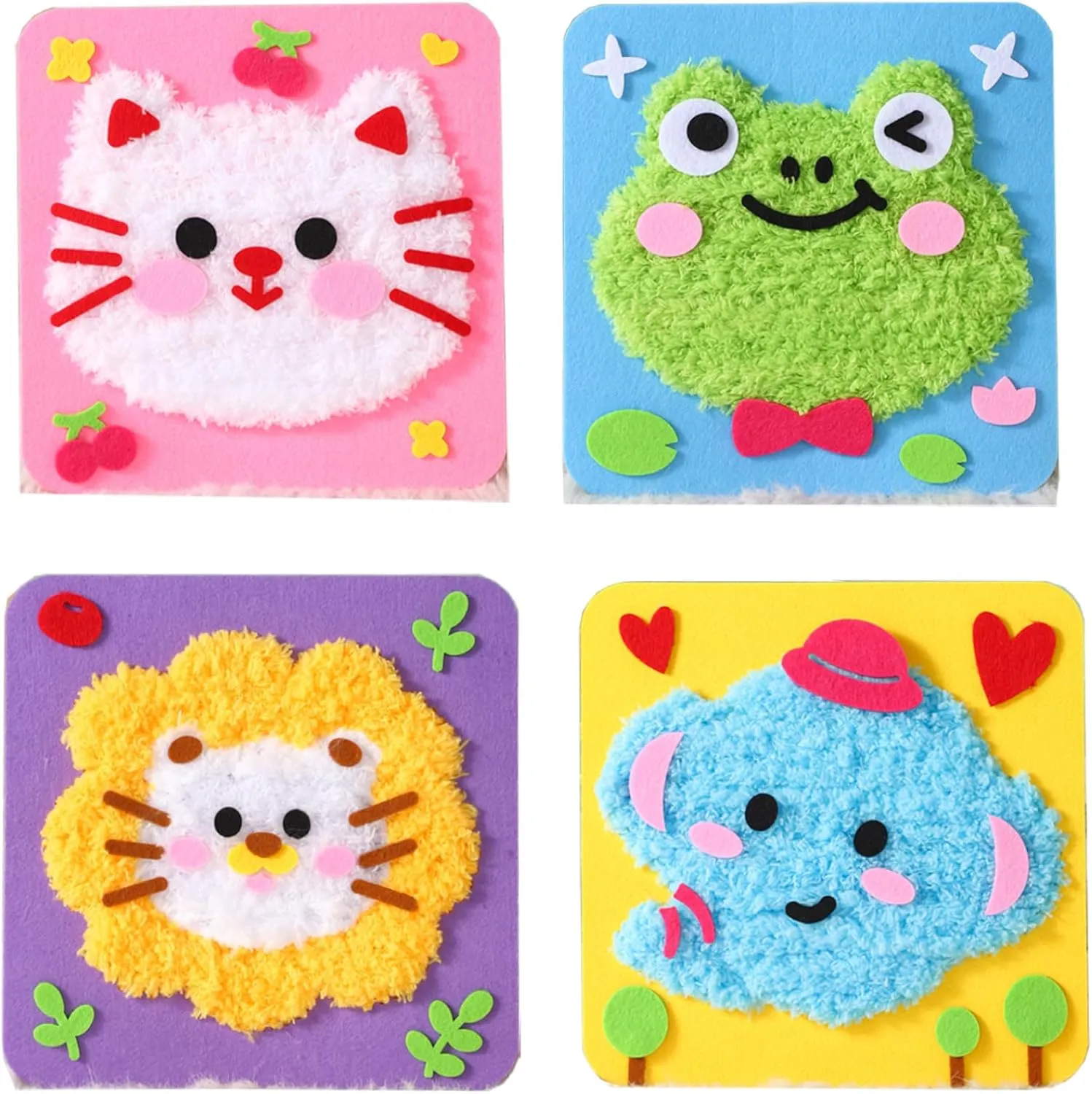 Kit for Kids DIY Embroidery Sewing Kit Cute Animal Sewing Projects with whence lodge modernize demolish Jumble Needle Easy Crafts with English Instructions, Perfect for Beginners, Girls Boys Ages 4-12 PupuMiao Sewing 