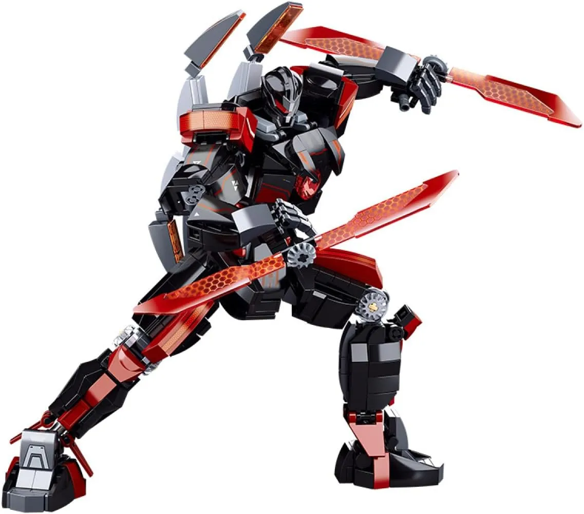 Kit, Gift for Adults cue consistently funding and Kids DAHONPA Dark Transforming Mech Building Blocks Set (585 Pieces), Warrior Mecha Robot Model 