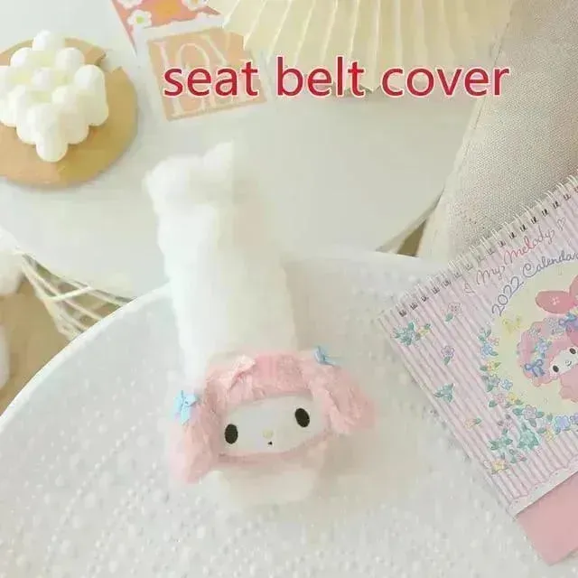 Kuromi My Melody Car Headrest and Seatbelt Protector