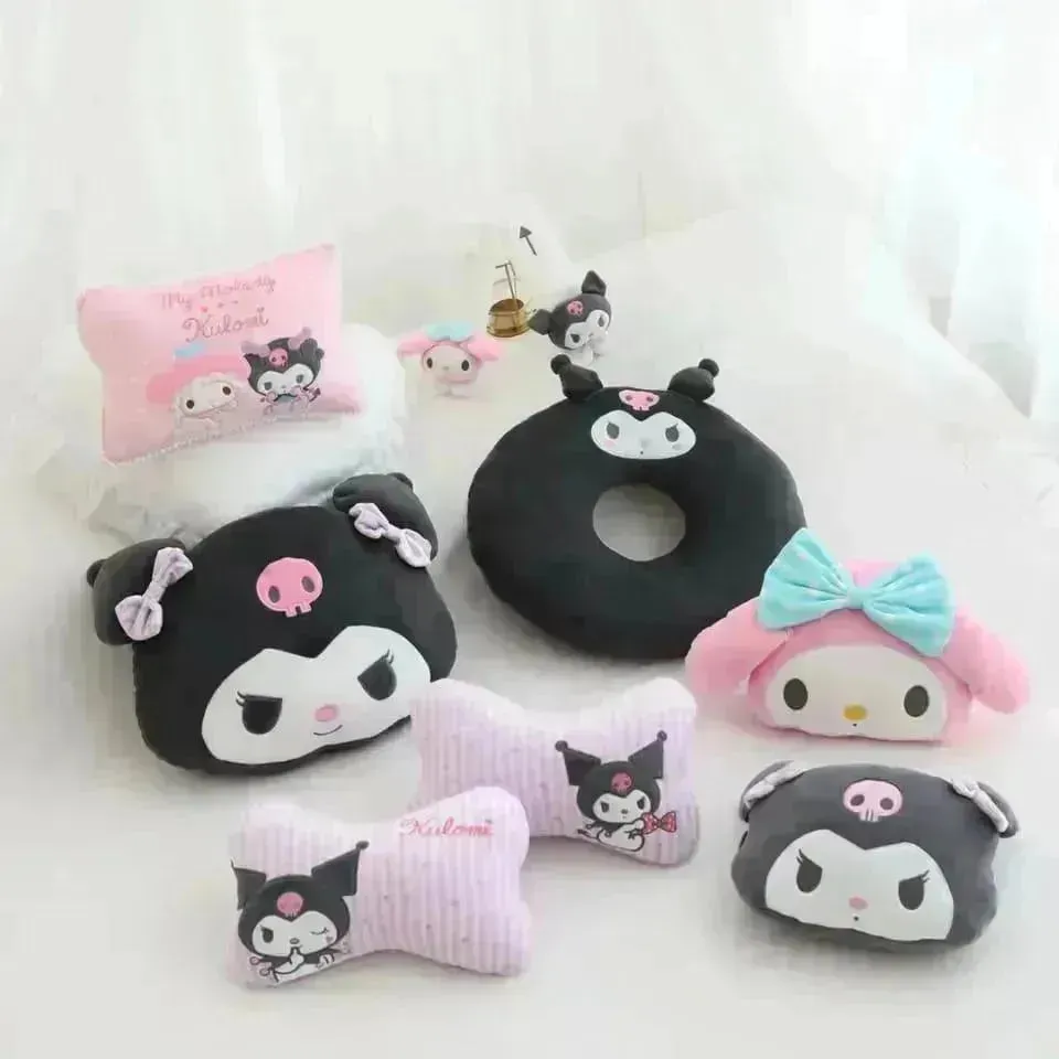 Kuromi My Melody Car Headrest and Seatbelt Protector