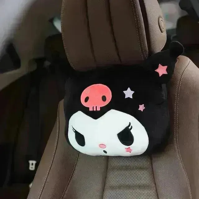 Kuromi My Melody Car Headrest and Seatbelt Protector
