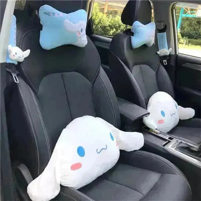 Kuromi My Melody Car Headrest and Seatbelt Protector