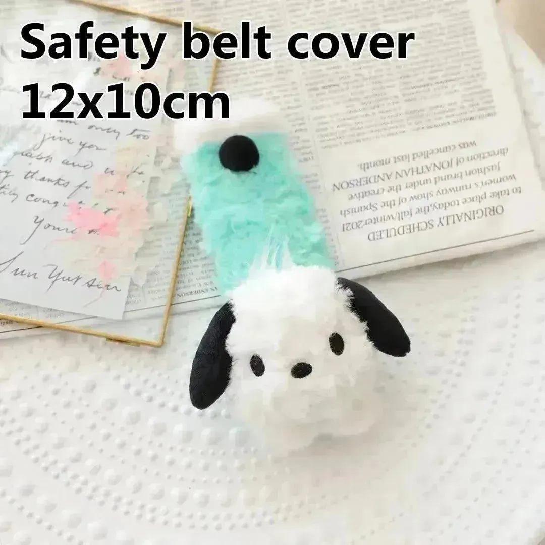 Kuromi My Melody Car Headrest and Seatbelt Protector