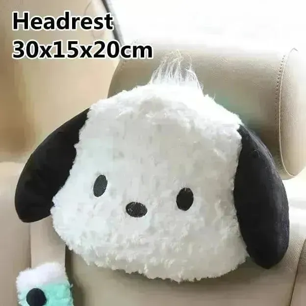 Kuromi My Melody Car Headrest and Seatbelt Protector