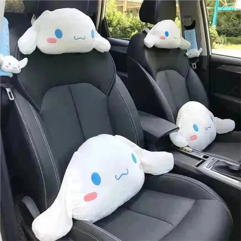 Kuromi My Melody Car Headrest and Seatbelt Protector