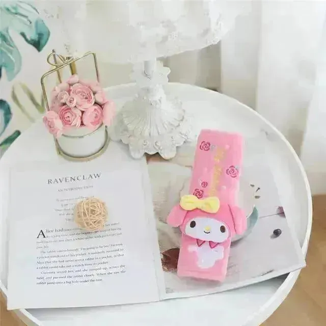 Kuromi My Melody Car Headrest and Seatbelt Protector