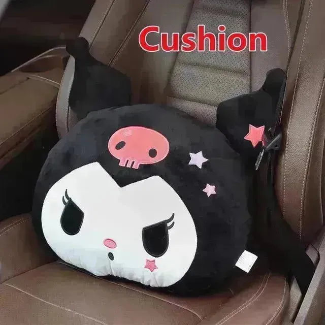 Kuromi My Melody Car Headrest and Seatbelt Protector