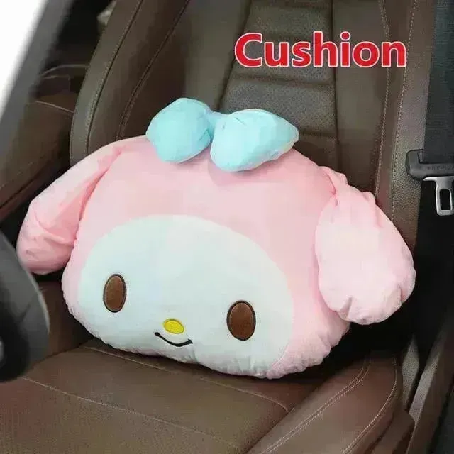 Kuromi My Melody Car Headrest and Seatbelt Protector