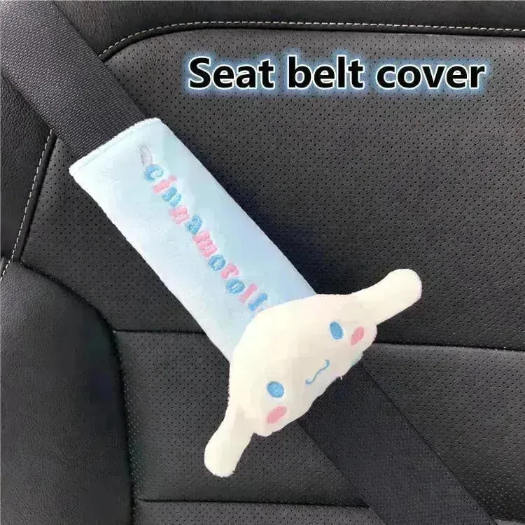 Kuromi My Melody Car Headrest and Seatbelt Protector