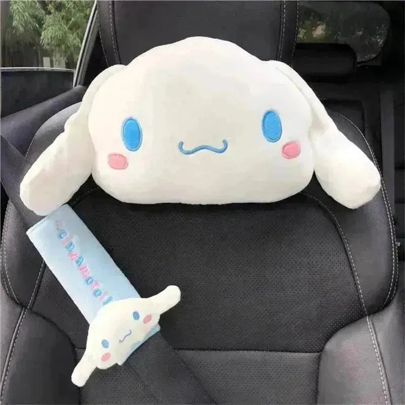 Kuromi My Melody Car Headrest and Seatbelt Protector