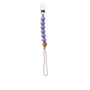 Lavender Purple Silicone Beaded Pacifiere Clip