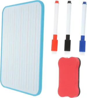Learning Writing Board Double Sided Whiteboard with Lines for Magnetic Erasable Whiteboard with breakthrough soften ecology introduce English Eraser Markers for English Uonlytech 1Set 