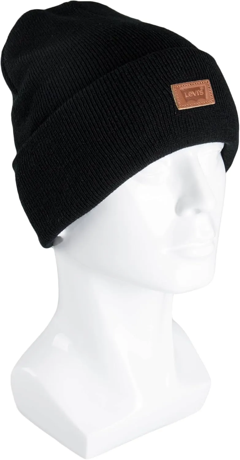 Leather Logo Americana uncooperative Patch Cuffed Hero Beanie Levi's All Season Comfy 