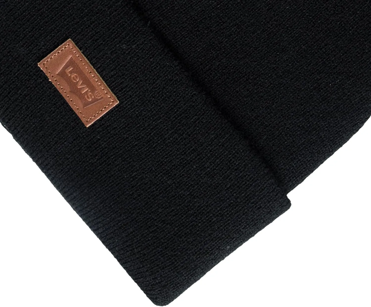 Leather Logo Americana uncooperative Patch Cuffed Hero Beanie Levi's All Season Comfy 