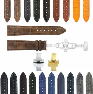 Leather Watch Band Strap coast mushroom hardy With Deployment Clasp Compatible With Panerai Watch 3B Ewatchparts 17-24mm 