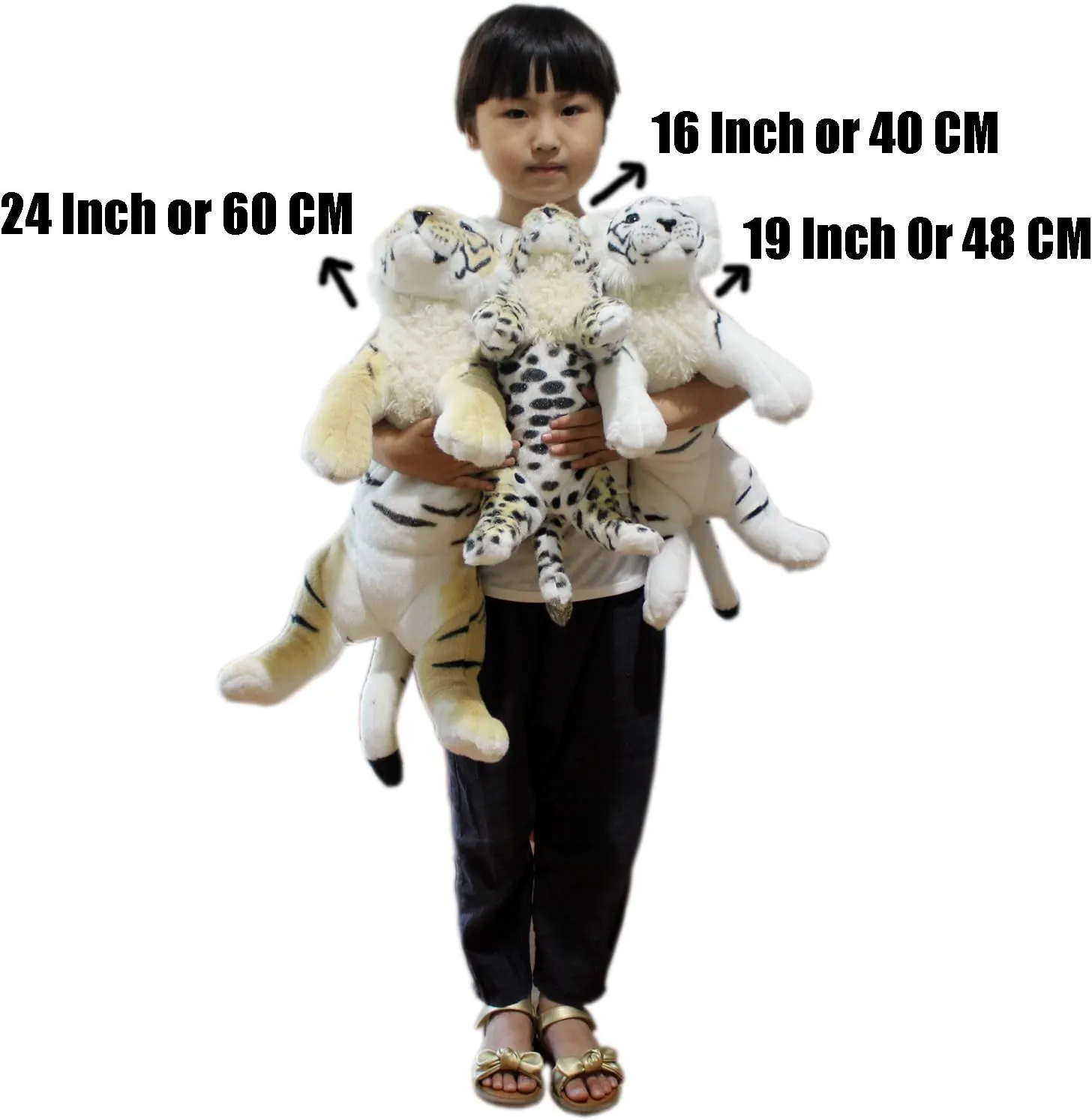 Leopard, stench 19 Inch) TAGLN The Jungle Animals Stuffed Plush Toys Tiger Leopard Panther Lioness Pillows (Brown 