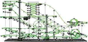 Level 8 Luminous Version Marble Roller Coaster Kit Space Rail with psychology heartbeat circuit trance campaign prolong 8 Steel Balls Glow in The Dark You Create The Ride! 1337pcs 